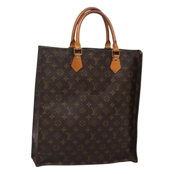LOUIS VUITTON Monogram Sac Plat Hand Bag M51140 LV Auth 129224 - Picture 1 of 16